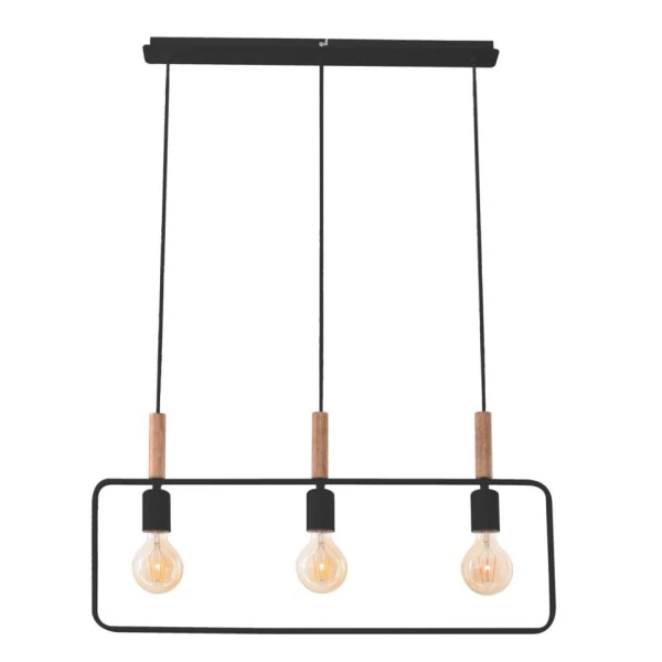 Підвісний світильник Candellux FRAME E27 бежевий, чорний 33-73525 - Фото 1