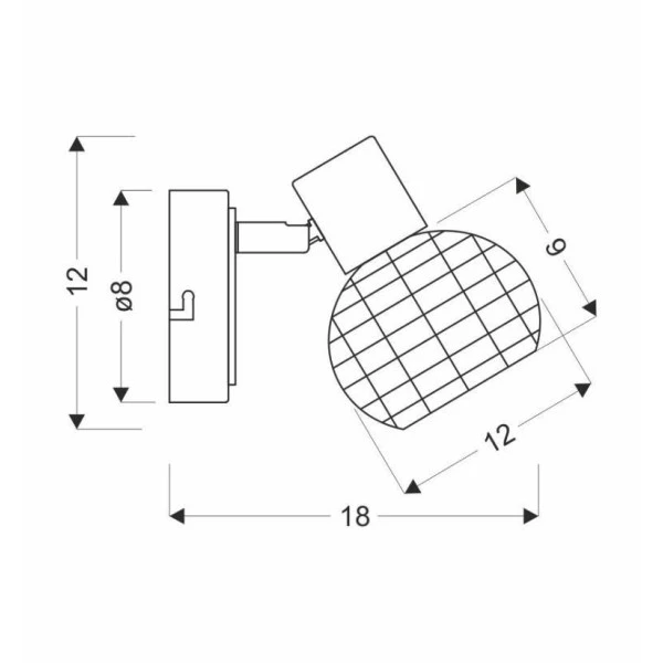 Бра Candellux TAJGA E14 чорний, бежевий 91-12197 - Фото 4
