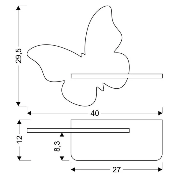 Бра Candellux BUTTERFLY 5 Вт 4000К бежевий 21-85153 - Фото 2