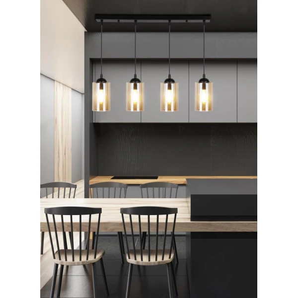 Підвісний світильник Candellux BISTRO E27 чорний 34-00552 - Фото 3