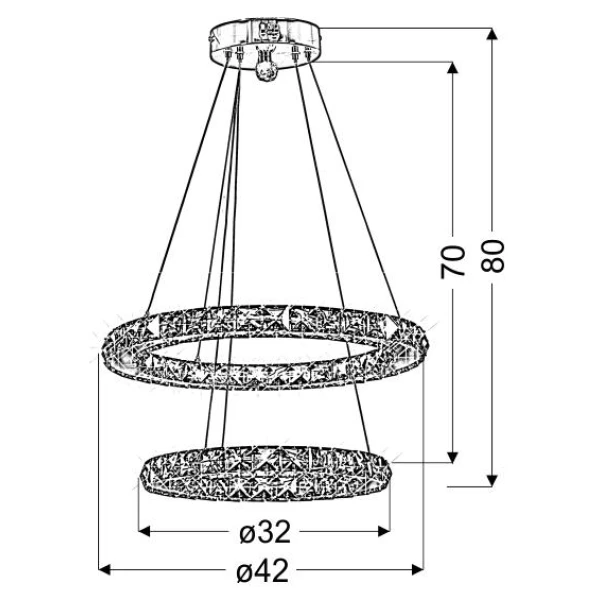Підвісний світильник Candellux LORDS 6500К хром 31-32515 - Фото 2