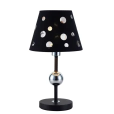 Candellux BATLEY E14 хром, чорний 50501107. Настільна лампа декоративна