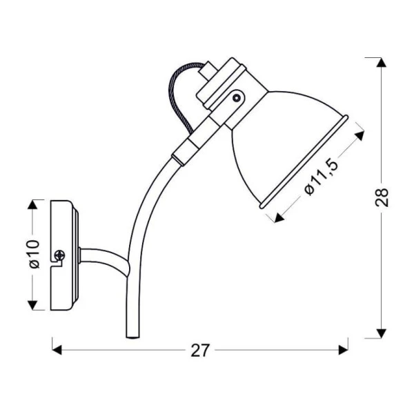 Бра Candellux ZUMBA E14 білий, чорний 91-72122 - Фото 3