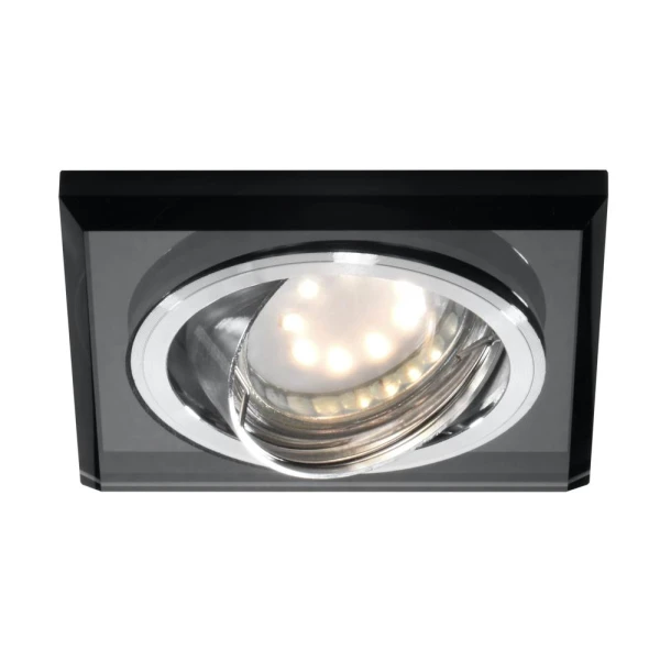 Точковий світильник врізний Candellux SSU-13 MR16 хром, чорний 2263809 - Фото 1