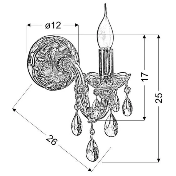 Бра Candellux MARIA TERESA E14 золотий, 21-95742 - Фото 3