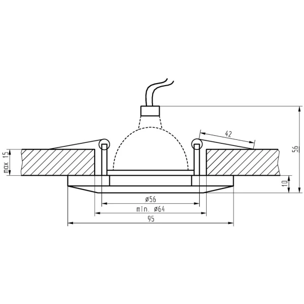 Точковий світильник врізний Candellux SS-14 MR16 різнокольоровий, хром 2230477 - Фото 2