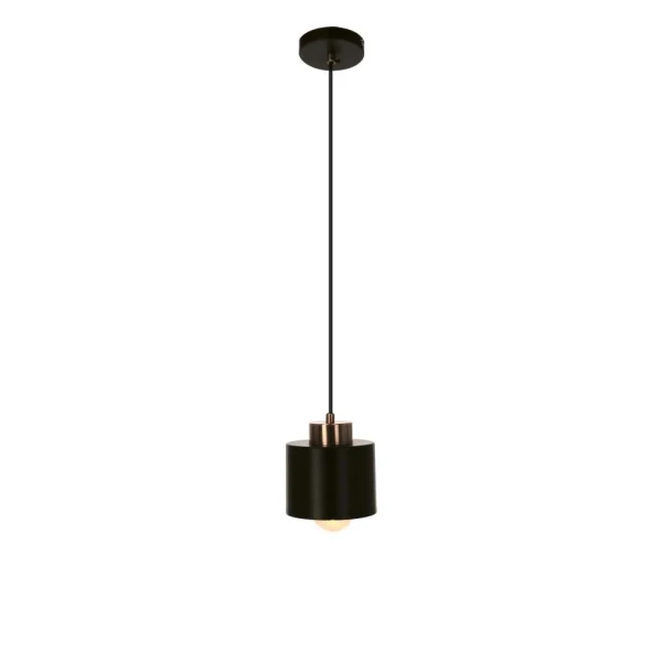 Підвісний світильник Candellux OLENA E27 чорний, мідний 31-78421 - Фото 1