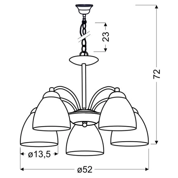 Люстра підвісна Candellux ULI E27 нікелевий 35-66169 - Фото 3
