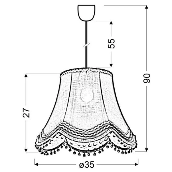 Люстра підвісна Candellux ARLEKIN E27 білий 31-94516 - Фото 2