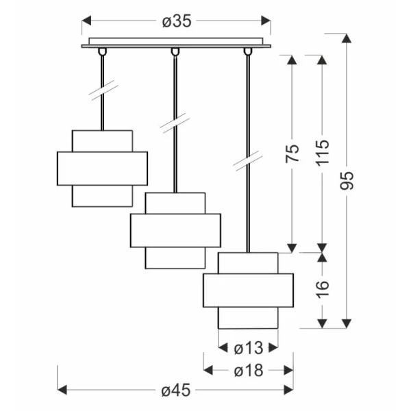 Підвісний світильник Candellux SPIEGA E27 чорний 33-09500 - Фото 6