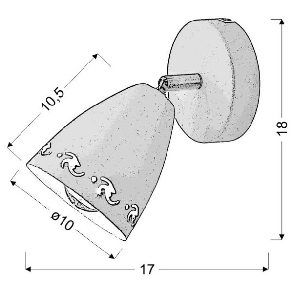 Бра Candellux COTY E14 чорний 91-67159 - Фото 2