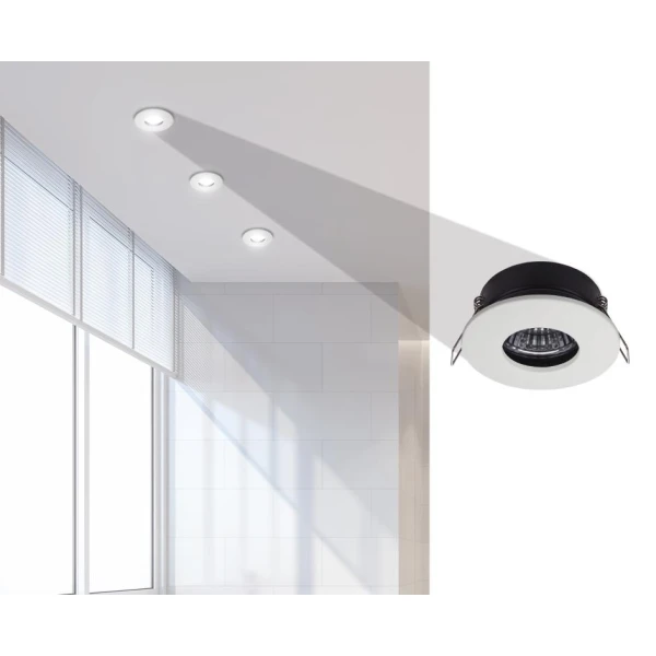 Точковий світильник врізний Candellux SH-12 MR16 білий 2258898 - Фото 2