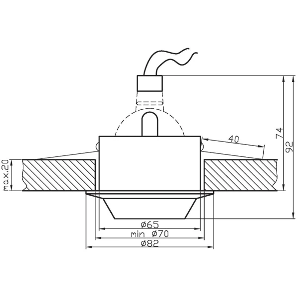 Точковий світильник врізний Candellux SH-02 MR16 нікелевий 2289937 - Фото 2