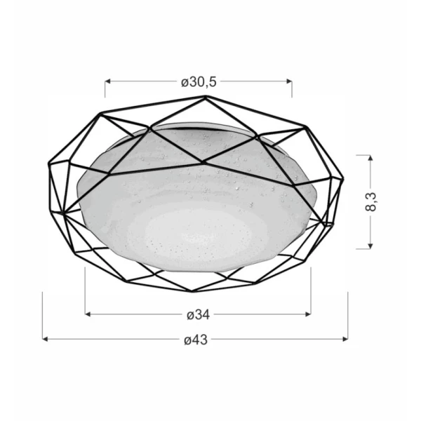 Світильник стельовий Candellux SVEN 4000К хром 98-73211 - Фото 3