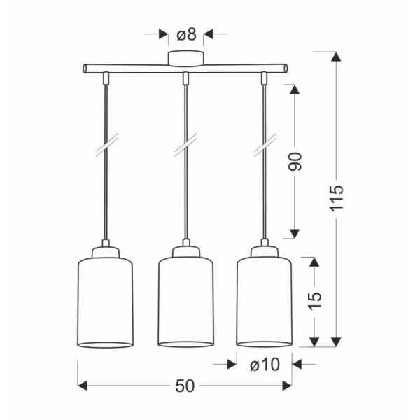 Підвісний світильник Candellux ASPRA E27 чорний 33-16270 - Фото 3
