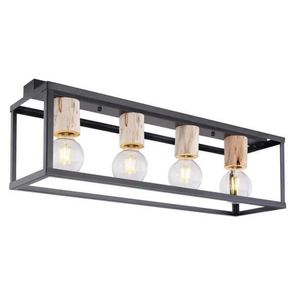 Люстра пристельова Candellux RETRO E27 чорний, бежевий 34-00798 - Фото 1