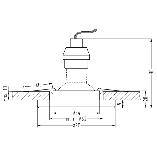 Точковий світильник врізний Candellux SS-23 GU10 6500К хром 2226941 - Фото 6