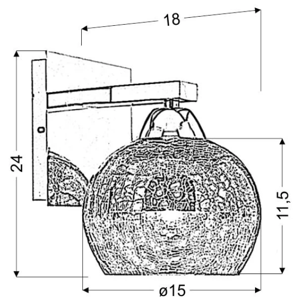 Бра Candellux CROMINA E27 хром 21-22240 - Фото 4