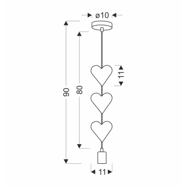 Підвісний світильник Candellux HEART E27 білий 31-12142 - Фото 3