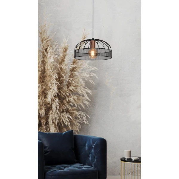 Підвісний світильник Candellux LEVI E27 мідний, чорний 31-78469 - Фото 3