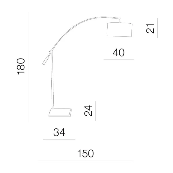 Торшер Azzardo BIANCA E27 чорний AZ0006 - Фото 2
