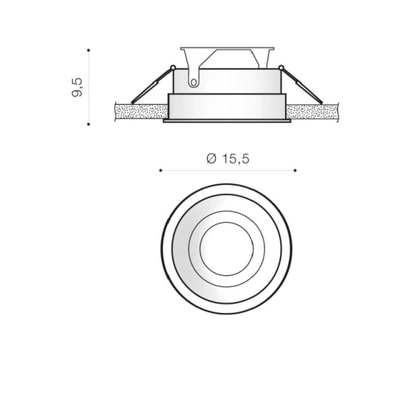 Світильник точковий врізний Azzardo Torres GU10 чорний AZ2685 - Фото 2