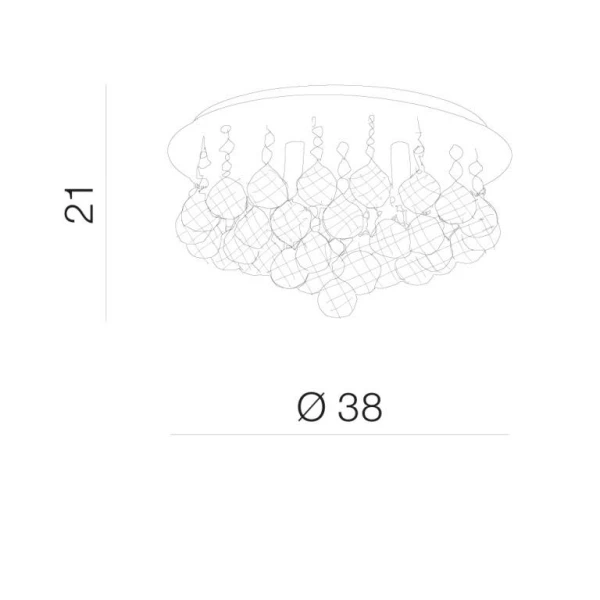 Люстра стельова Azzardo Bolla G9 золотий AZ3083 - Фото 2