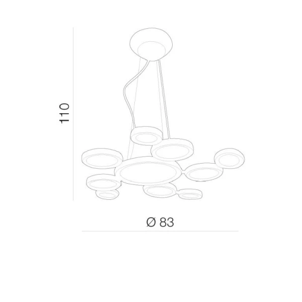 Підвісна люстра Azzardo SATELLITE 6 Вт хром AZ1786 - Фото 2