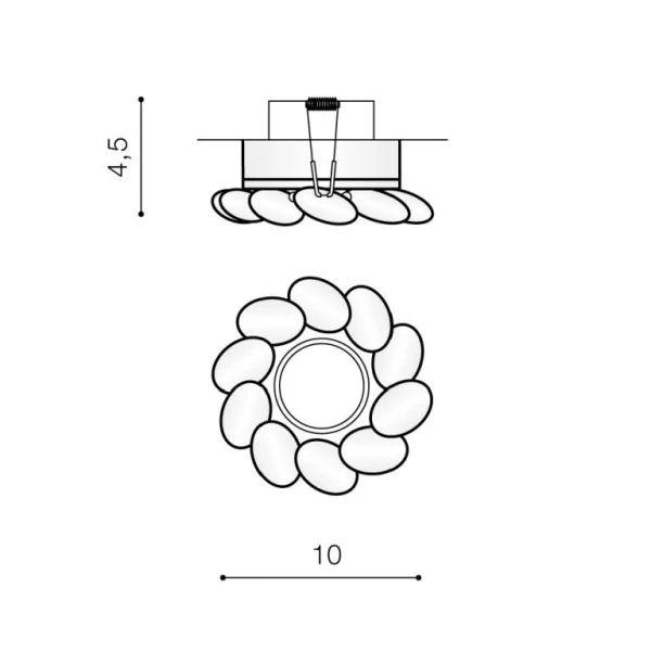 Світильник точковий врізний Azzardo Erika GU5.3 хром AZ2777 - Фото 2