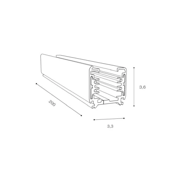 Рейка до трекового світильника Azzardo Santos Track білий AZ2976 - Фото 2