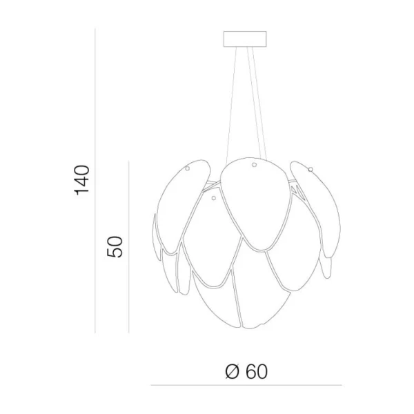 Підвісна люстра Azzardo Antires E27 сірий AZ2996 - Фото 2