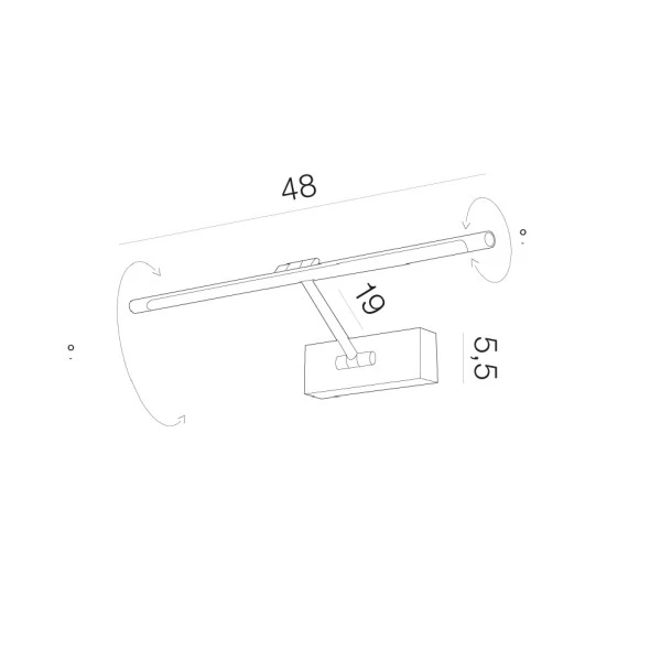 Підсвітка для картин Azzardo Davinci 8 Вт 3000K чорний AZ4262 - Фото 2