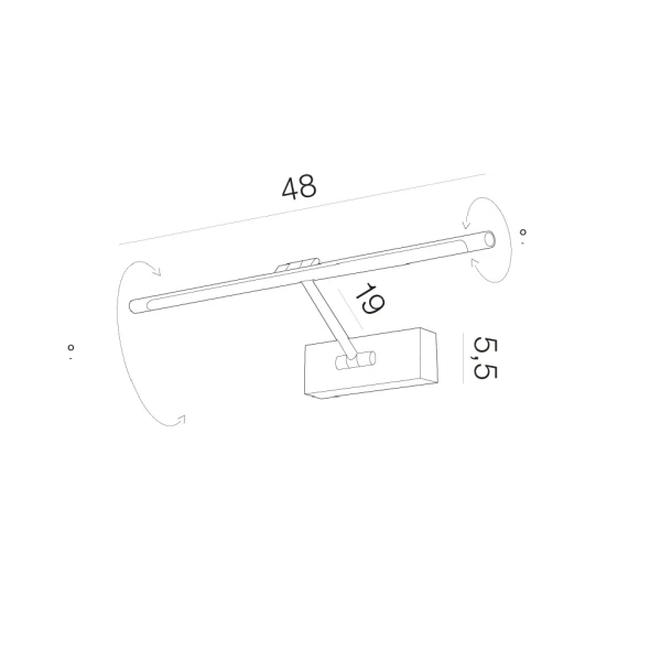 Підсвітка для картин Azzardo Davinci 8 Вт 3000K хром AZ2651 - Фото 2