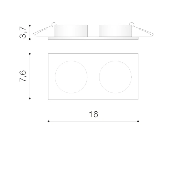 Світильник точковий врізний Azzardo Ivo GU10 білий AZ1826 - Фото 2