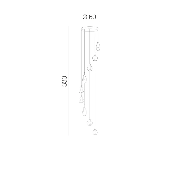 Підвісний світильник Azzardo Amber Milano G9 хром AZ3102 - Фото 2