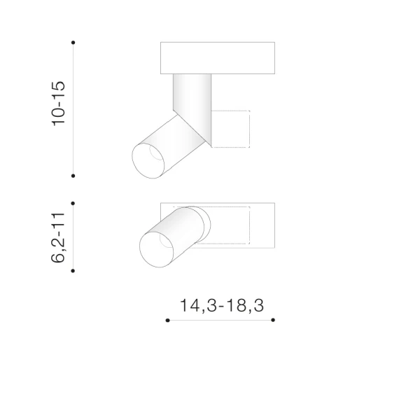 Точковий світильник Azzardo Santos 12 Вт 3000K чорний AZ3509 - Фото 2
