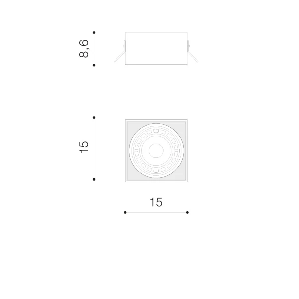 Світильник точковий врізний Azzardo Nova GU10 чорний AZ2872 - Фото 2