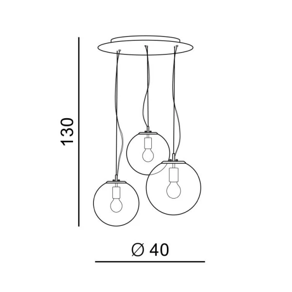 Підвісний світильник Azzardo Iris E27 хром AZ3104 - Фото 2
