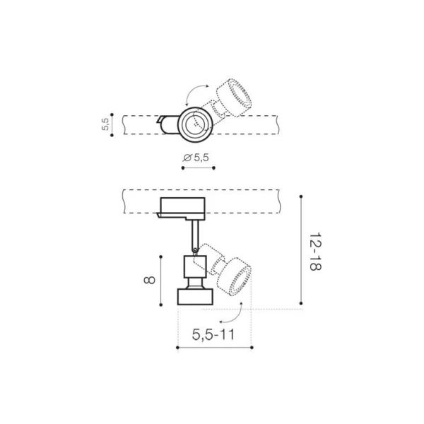 Світильник трековий Azzardo Jane Track GU10 чорний AZ2457 - Фото 2