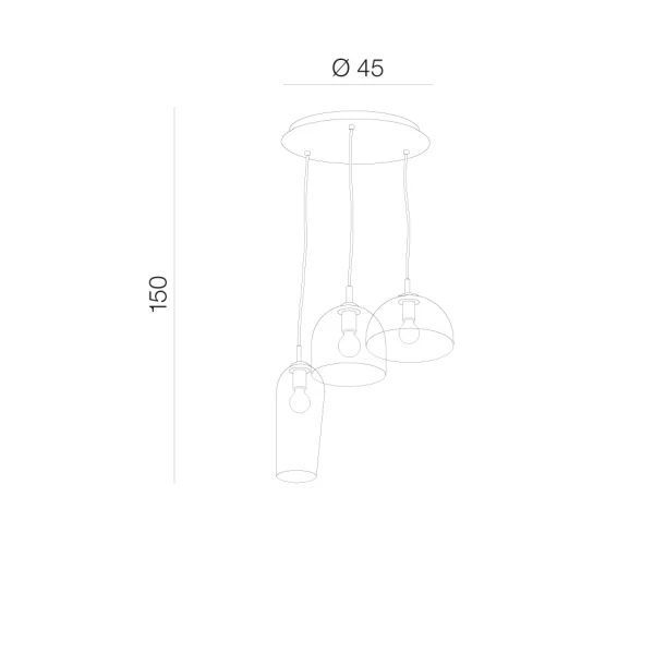 Підвісний світильник Azzardo Blanca E14 латунний AZ3338 - Фото 2