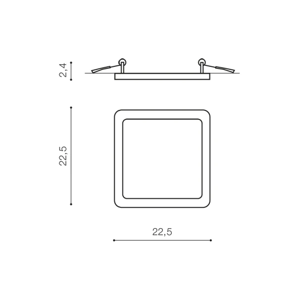 Світильник стельовий Azzardo Slim 24 Вт 4000K чорний AZ4331 - Фото 2