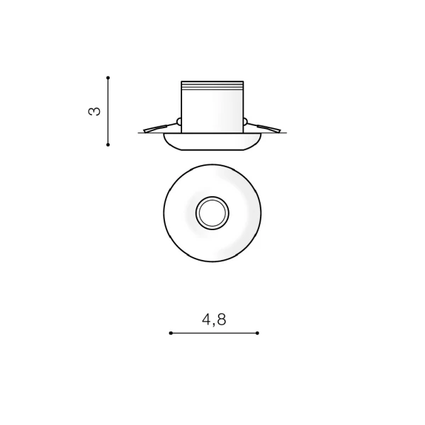 Світильник точковий врізний Azzardo Oka 3 Вт 4000K чорний AZ4172 - Фото 2