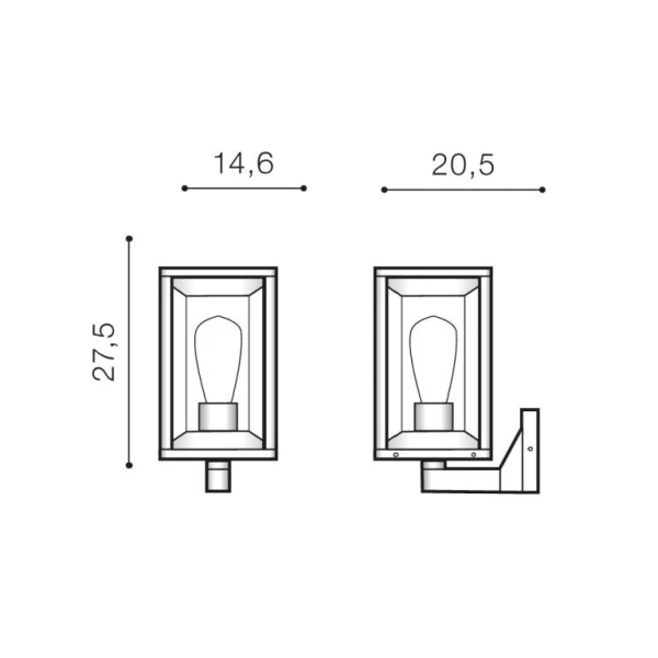 Світильник вуличний настінний Azzardo Mikkel E27 чорний AZ4484 - Фото 2