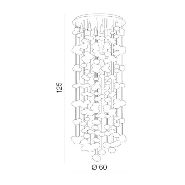 Підвісна люстра Azzardo Luvia GU10 хром AZ2574 - Фото 2