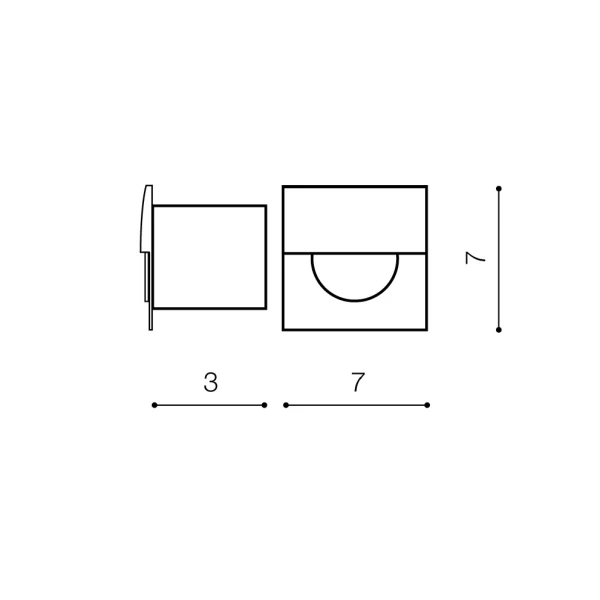 Підсвітка для сходів Azzardo Sane 2 Вт 3000K білий AZ2769 - Фото 2