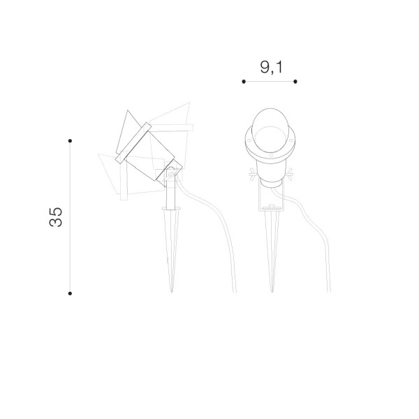 Грунтовий світильник Azzardo Edvard GU10 сірий AZ4503 - Фото 2