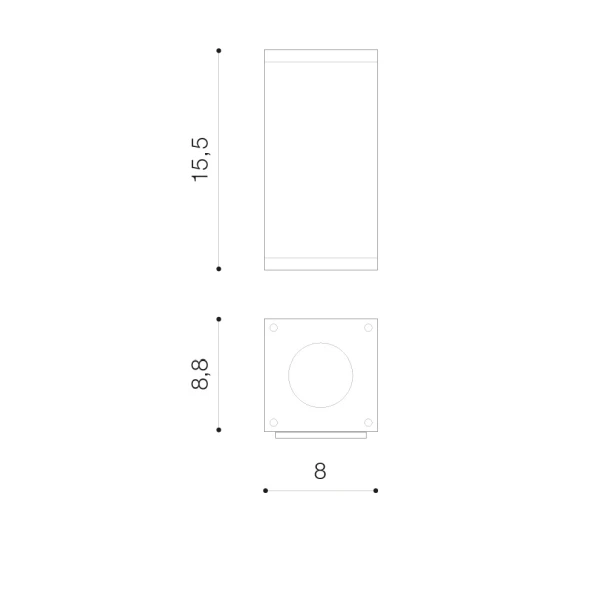 Фасадний світильник Azzardo LIVIO GU10 сірий AZ0888 - Фото 2