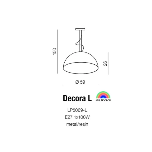 Підвісний світильник Azzardo DECORA E27 білий AZ2161 - Фото 6