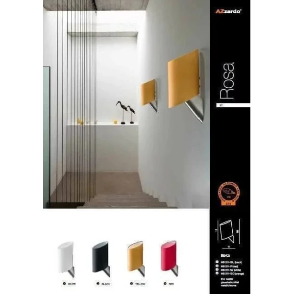 Декоративне бра Azzardo ROSA E14 чорний AZ0144 - Фото 3