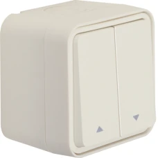 Berker Кнопка для жалюзі 2-клавішний IP55, пол.біла, 10А/250В W.1 50753532